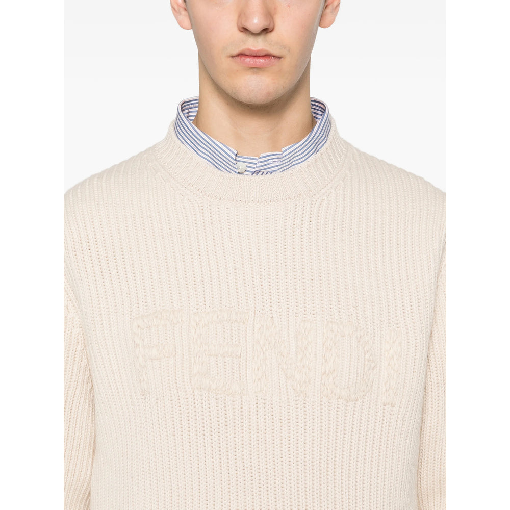 Fendi Neutrals Sweaters & Knitwear - Jumpers Men FENDI