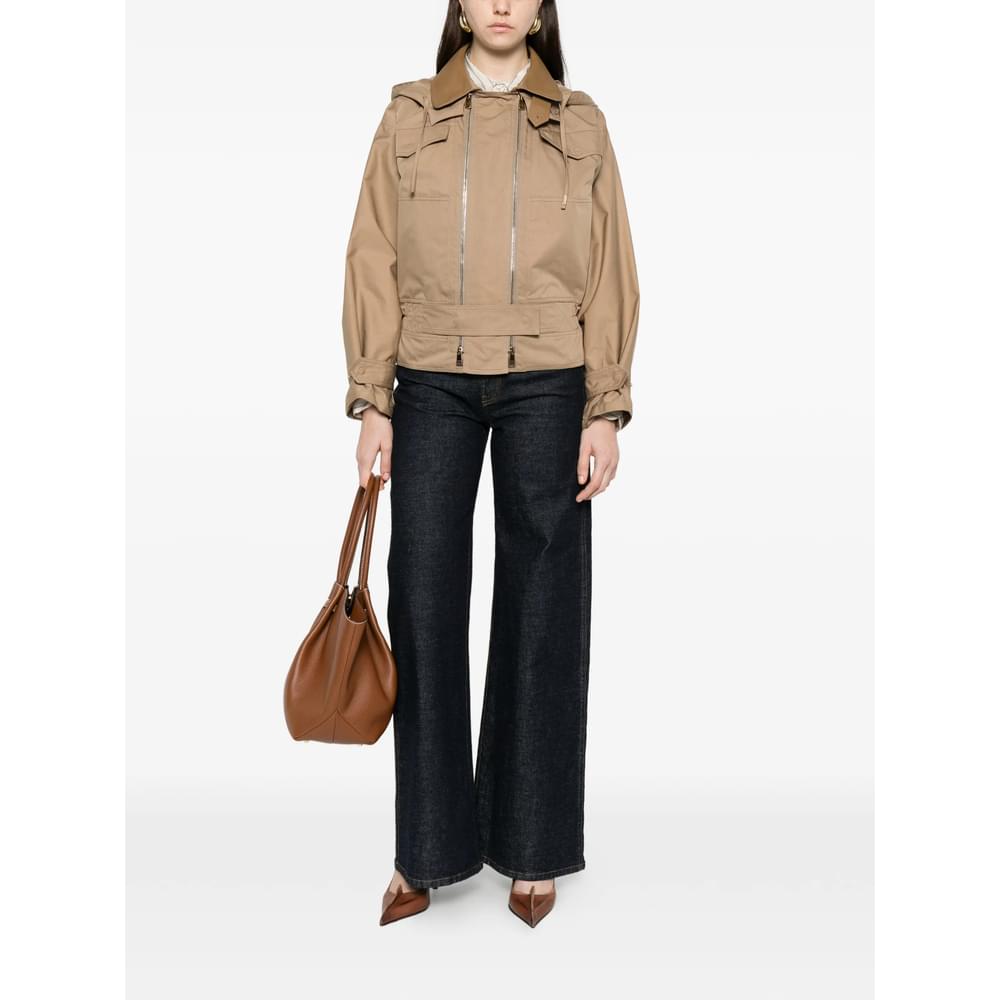 Fendi Neutrals Jackets - Bomber Jackets Women FENDI