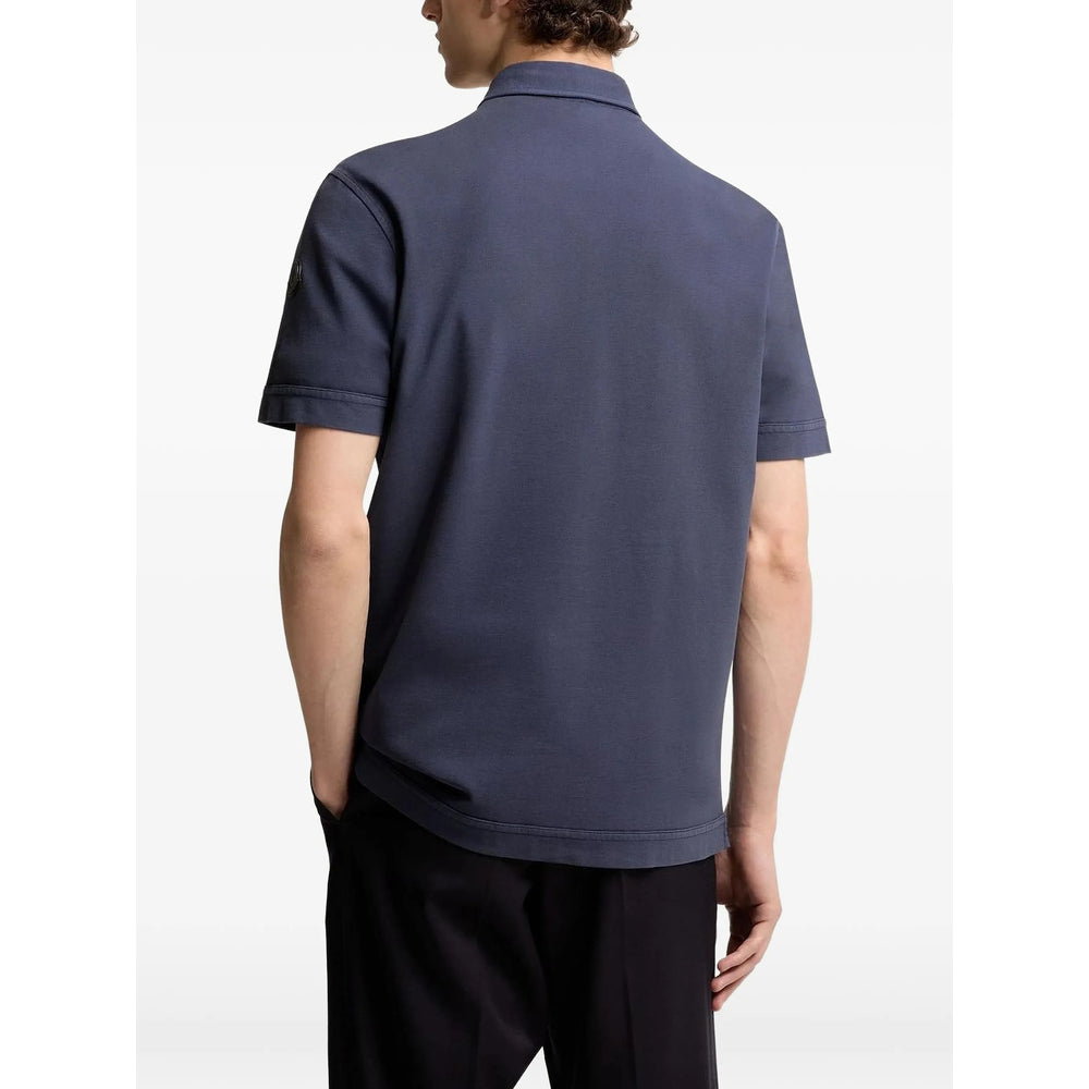 Moncler Blue Polo Shirts Men