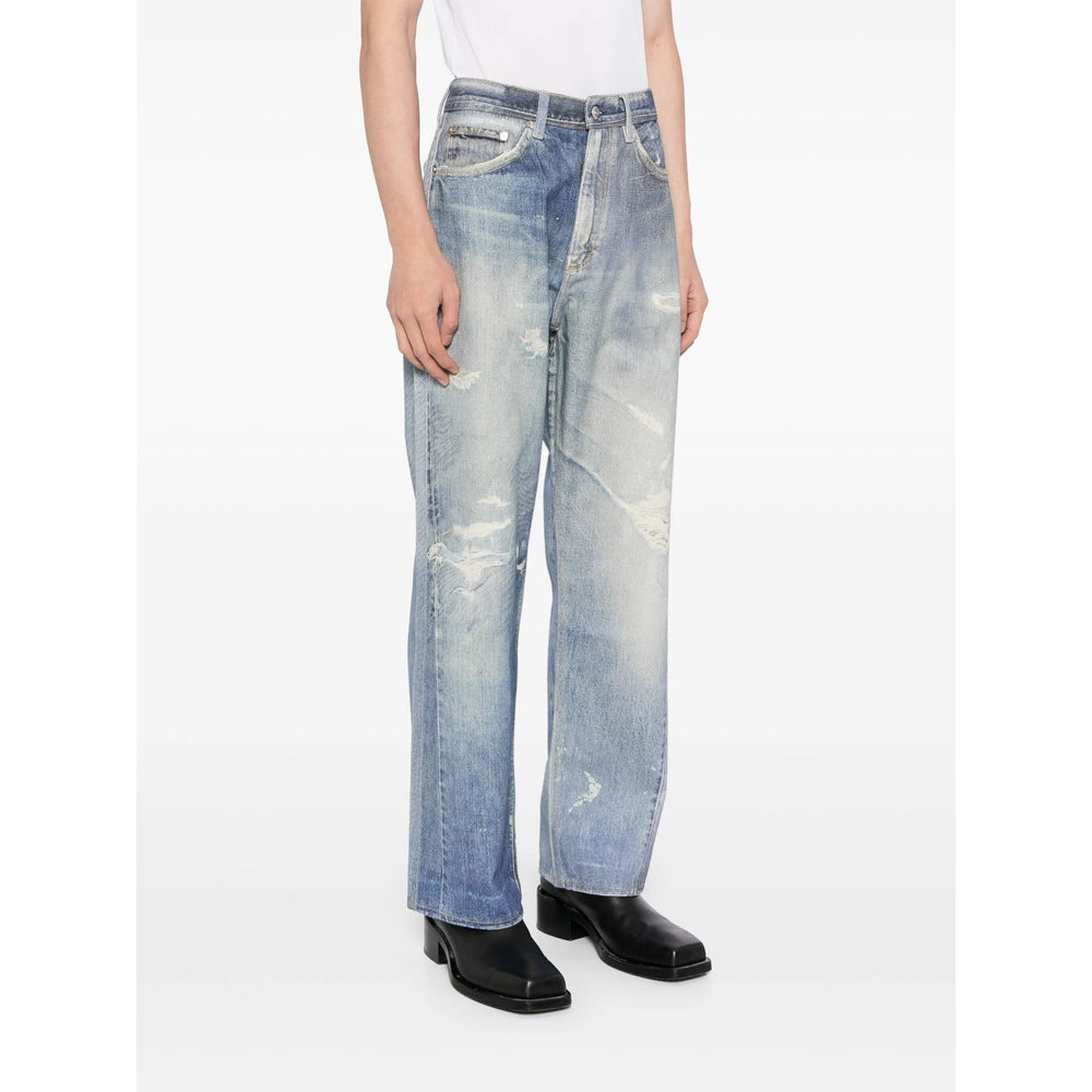 Our Legacy Blue Trousers - Wide-Leg Trousers Men OUR LEGACY