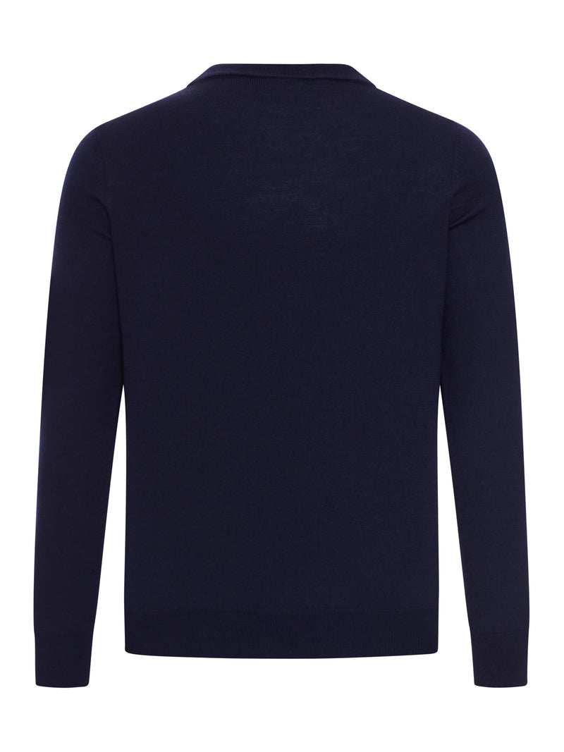 Celine Men Fine Wool Sweater With Triomphe Embroidery CELINE