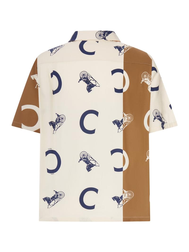 Celine Men Printed Silk Bowling Shirt CELINE