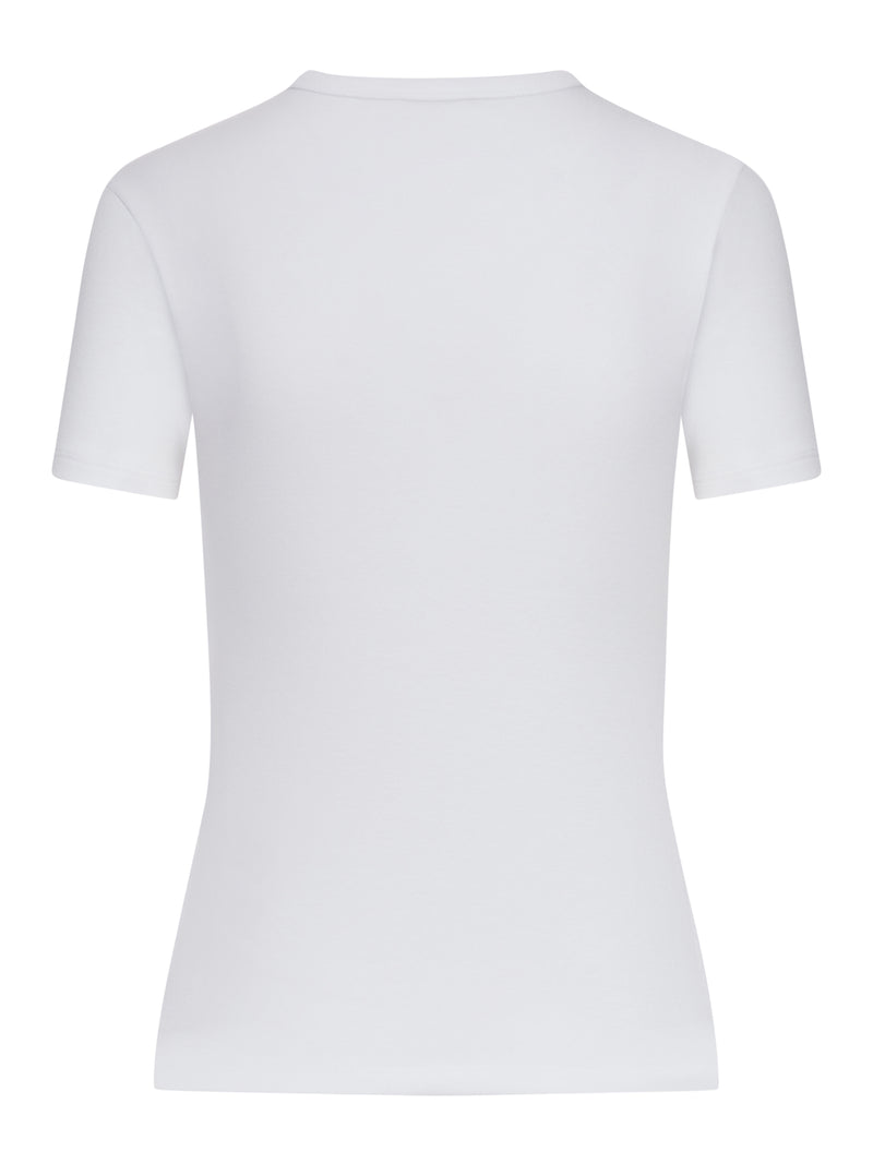 Celine Women Slim Fit Cotton T-Shirt With Logo CELINE