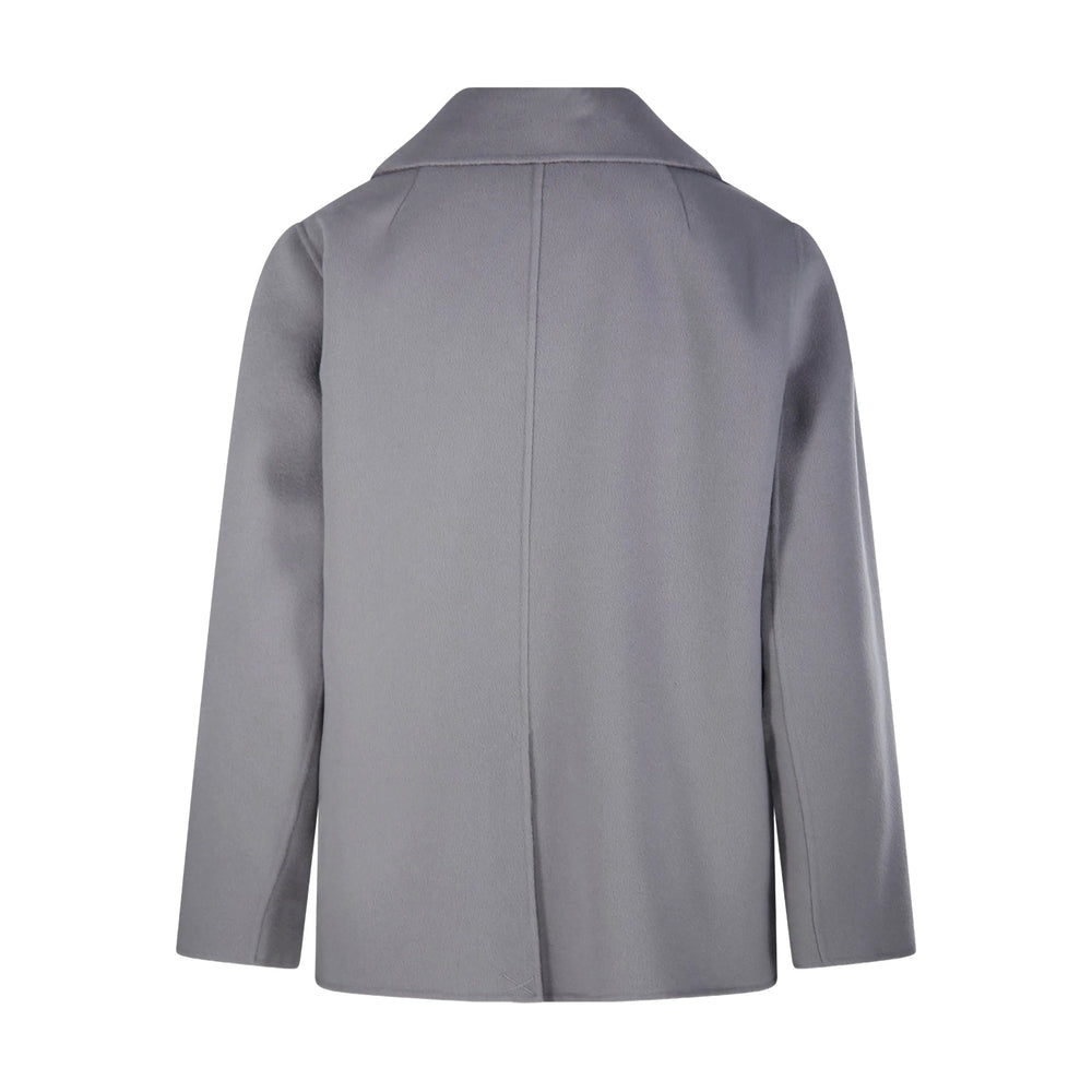 'S Max Mara Grey Coats - Double Breasted & Peacoats Women S MAX MARA