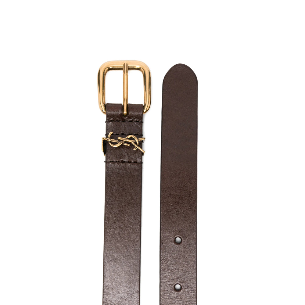 Saint Laurent Brown Belts Men SAINT LAURENT