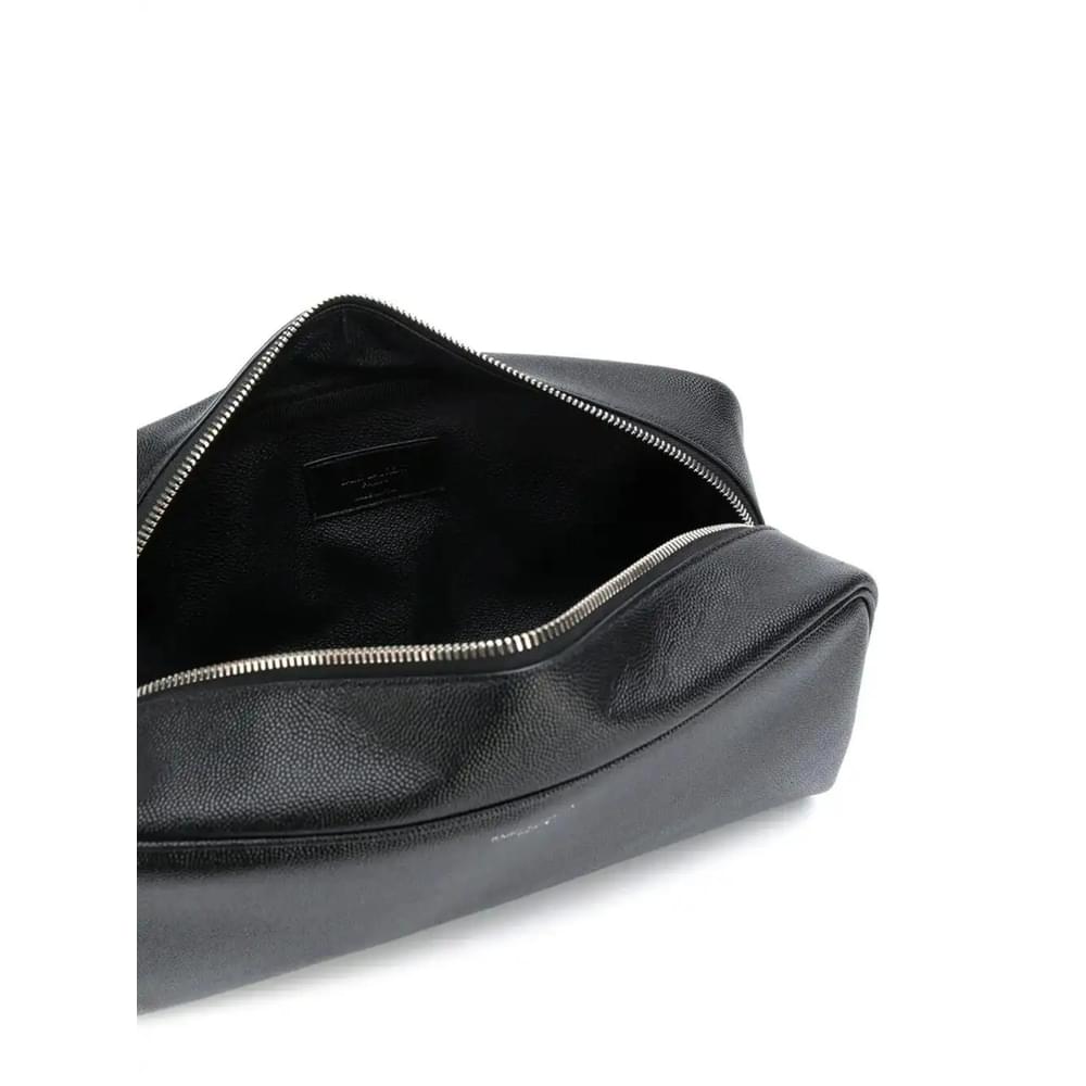 Saint Laurent Black Wash Bags Men SAINT LAURENT