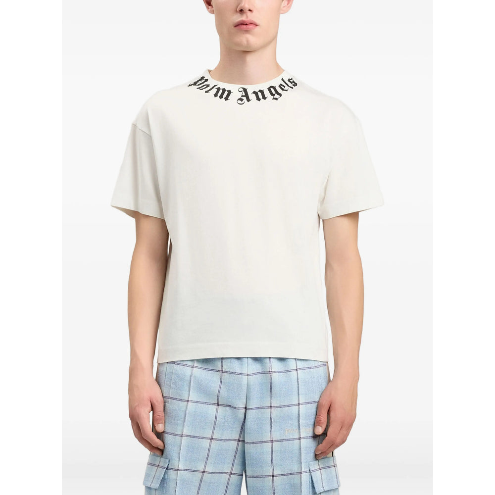Palm Angels White T-Shirts & Vests - T-Shirts Men PALM ANGELS