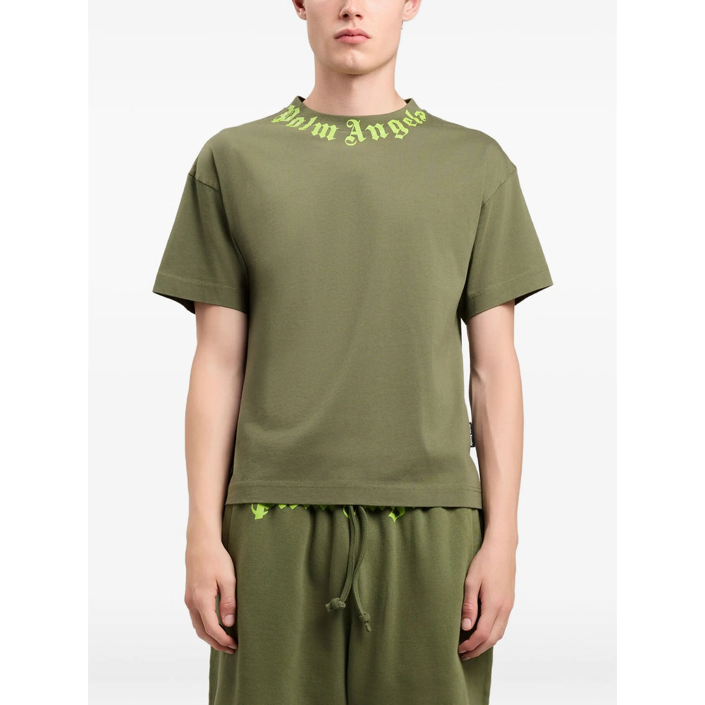 Palm Angels Green T-Shirts & Vests - T-Shirts Men PALM ANGELS