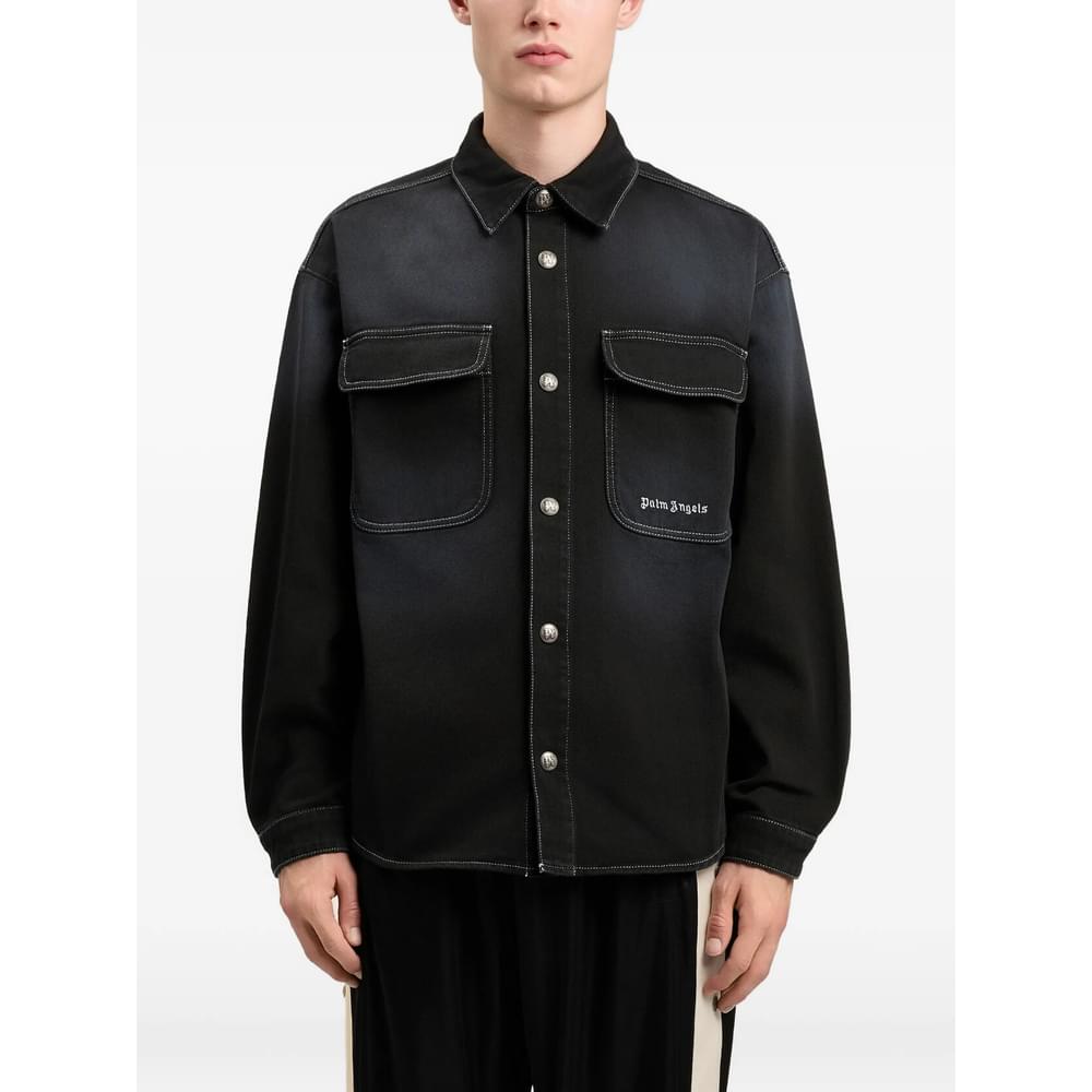 Palm Angels Black Shirts Men PALM ANGELS