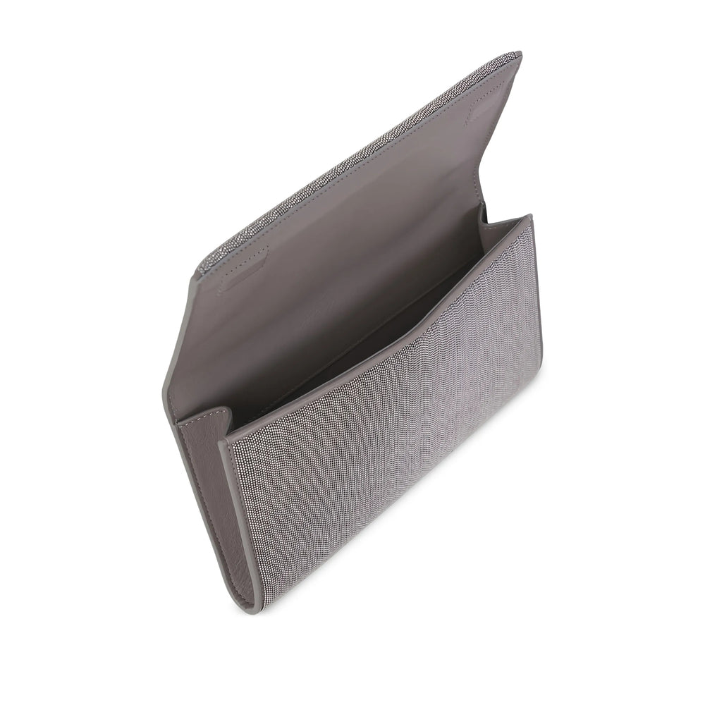 Brunello Cucinelli Grey Clutch Bags Women BRUNELLO CUCINELLI