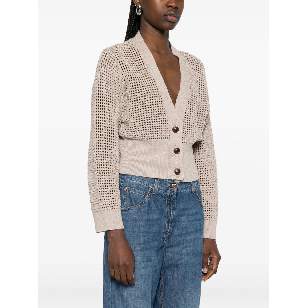 Brunello Cucinelli Neutrals Knitwear - Cardigans Women BRUNELLO CUCINELLI