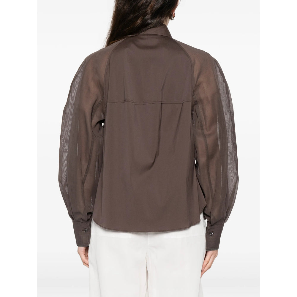Brunello Cucinelli Brown Tops - Shirts Women BRUNELLO CUCINELLI