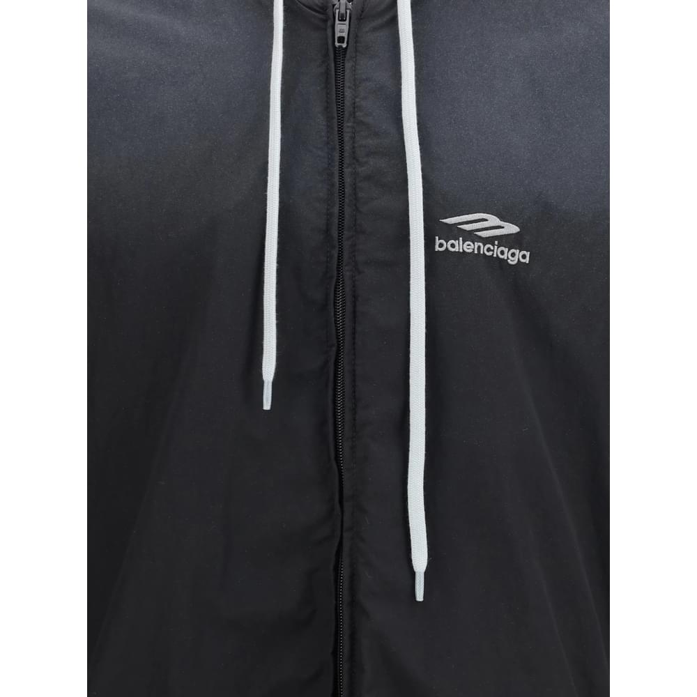 Balenciaga Black Jackets - Hooded Jackets Men BALENCIAGA
