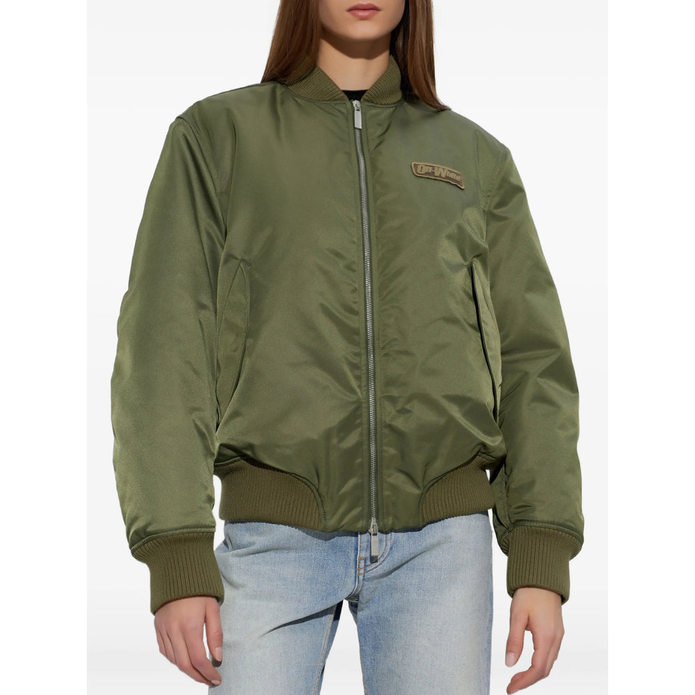 Off-White Green Jackets - Bomber Jackets Women OFF-WHITE