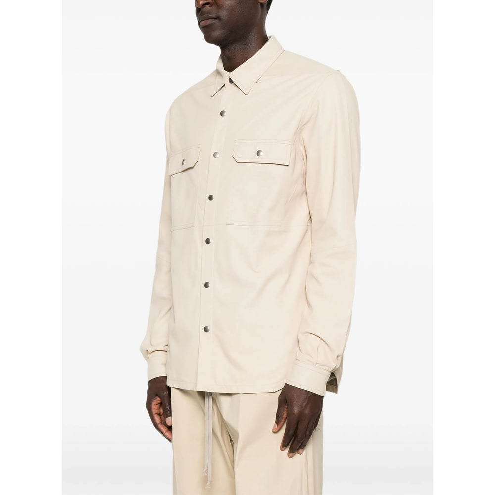 Rick Owens Neutrals Jackets - Shirt Jackets Men Men RICK OWENS
