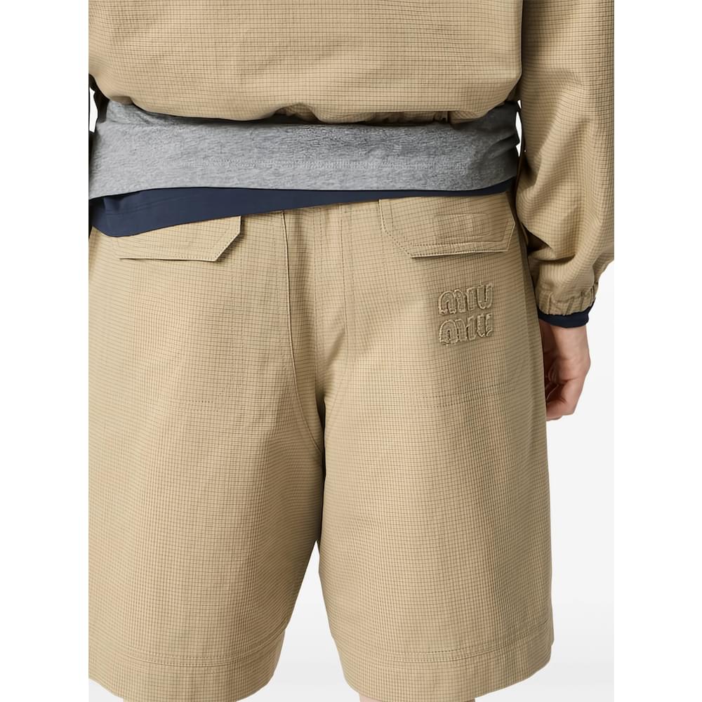 Miu Miu Neutrals Shorts - Tailored Shorts Women MIU MIU