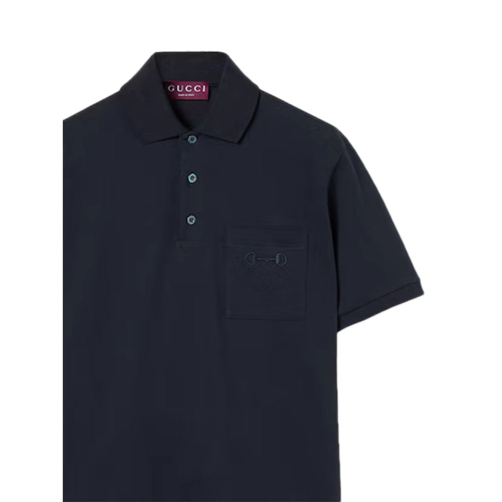Gucci Blue Polo Shirts Men GUCCI
