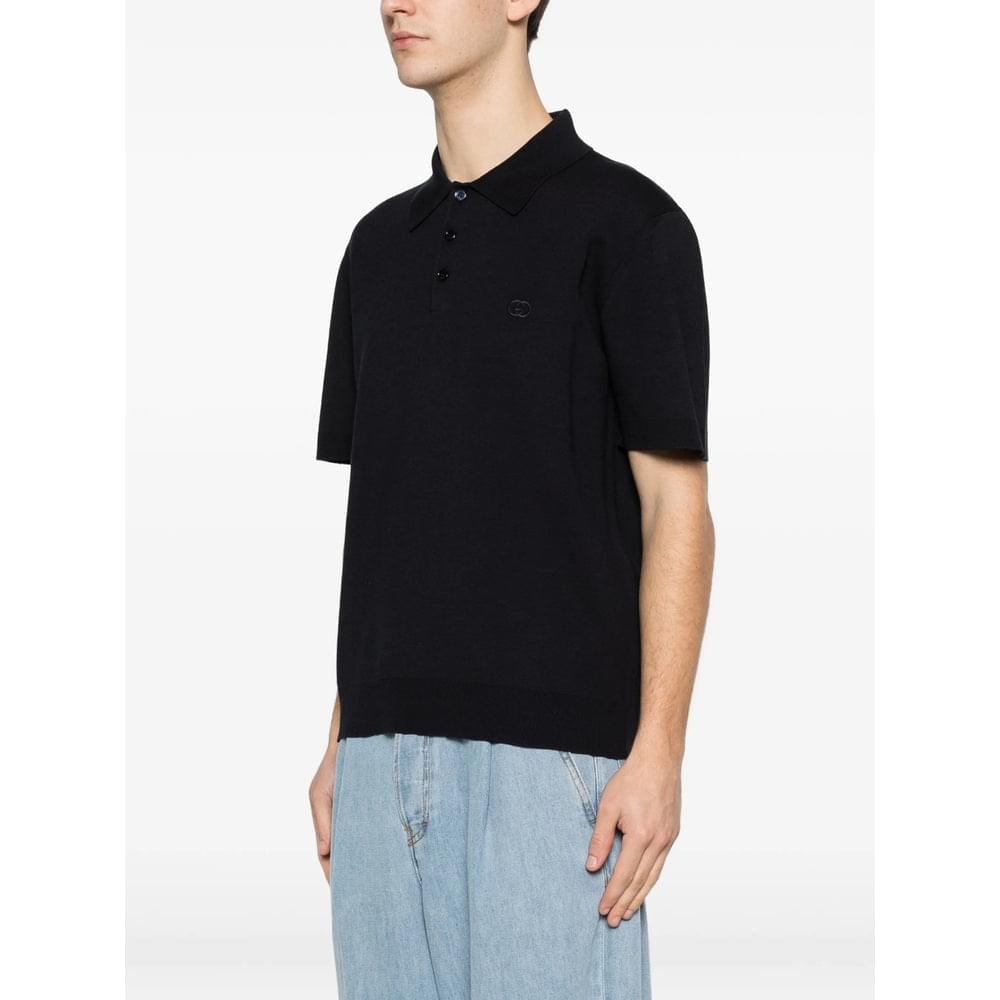 Gucci Blue Polo Shirts Men GUCCI