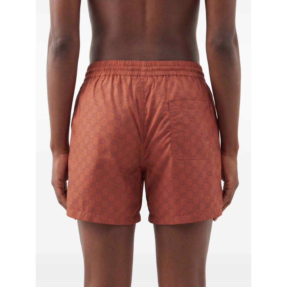 Gucci Brown Beachwear - Swim Shorts Men GUCCI
