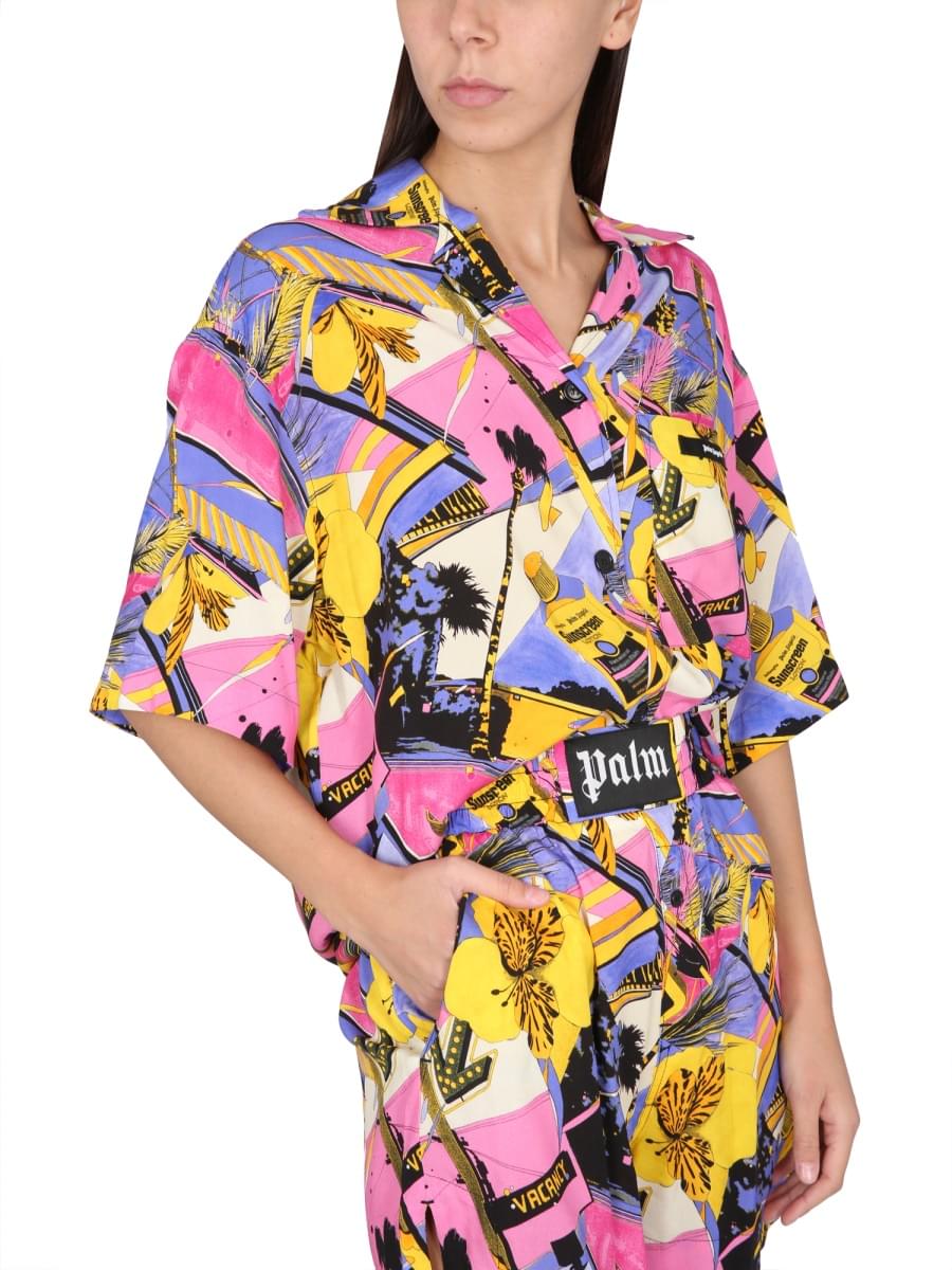 Palm Angels Women Miami Mix Print Shirt PALM ANGELS