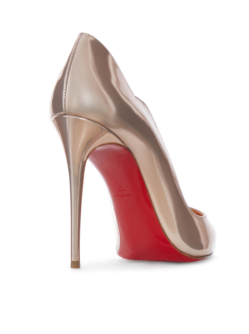 Christian Louboutin Women Nude Patent Leather Décolleté With Stiletto Heel CHRISTIAN LOUBOUTIN