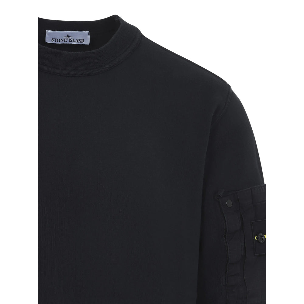 Stone Island Black Sweaters & Knitwear - Sweatshirts Men STONE ISLAND