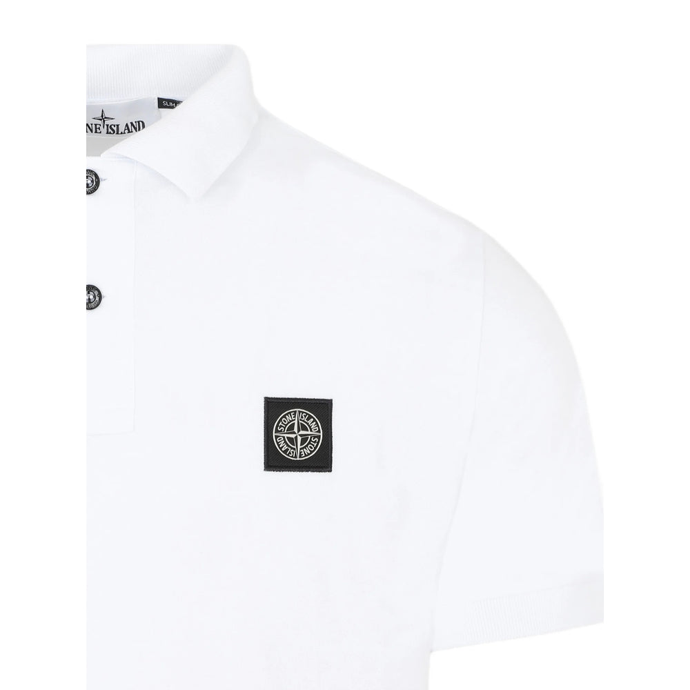 Stone Island White Polo Shirts Men STONE ISLAND