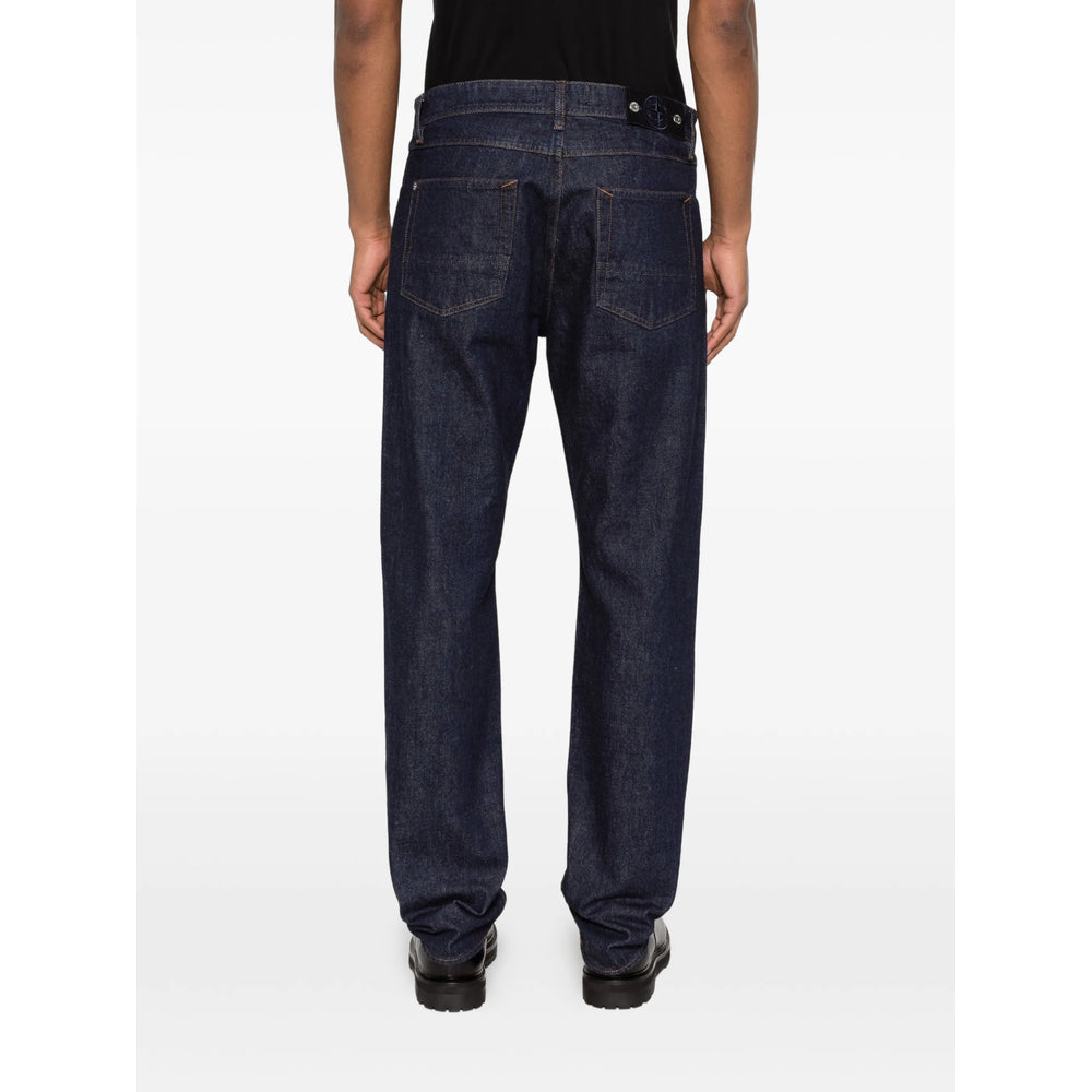 Stone Island Denim Blue Denim - Regular & Straight-Leg Jeans Men Stone Island Denim