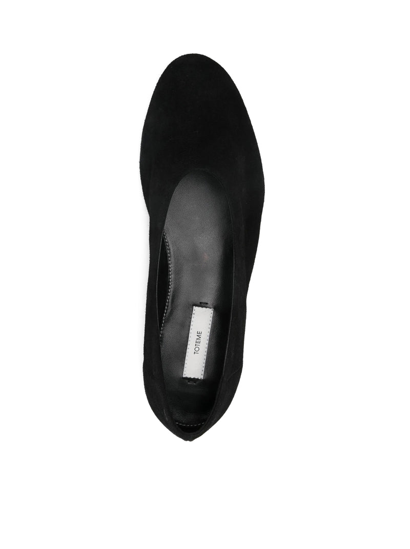 Toteme Women Black Suede Ballerinas TOTEME