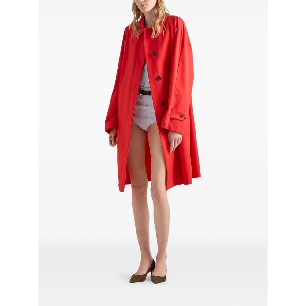Prada Red Coats - Trench & Raincoats Women PRADA