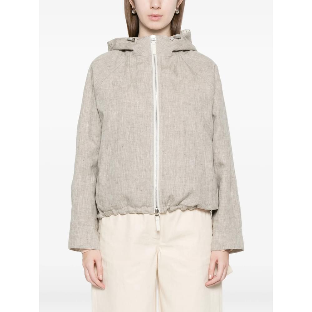 Yves Salomon Neutrals Jackets - Bomber Jackets Women YVES SALOMON