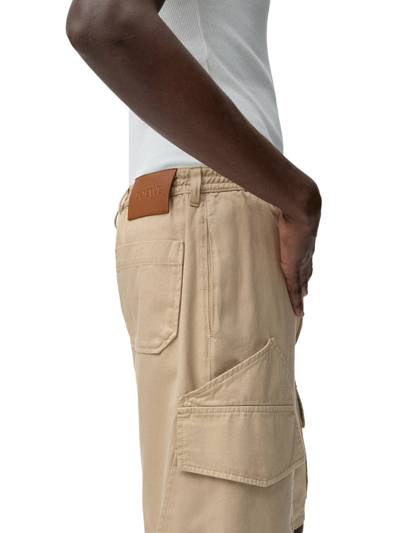 Loewe X Paula`S Ibiza Men Shorts In Light Washed Cotton Satin LOEWE