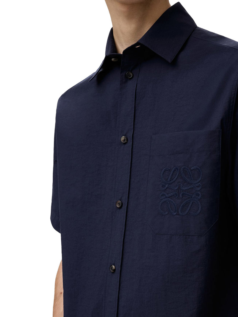 Loewe X Paula`S Ibiza Men Short-Sleeved Textured Poplin Shirt LOEWE