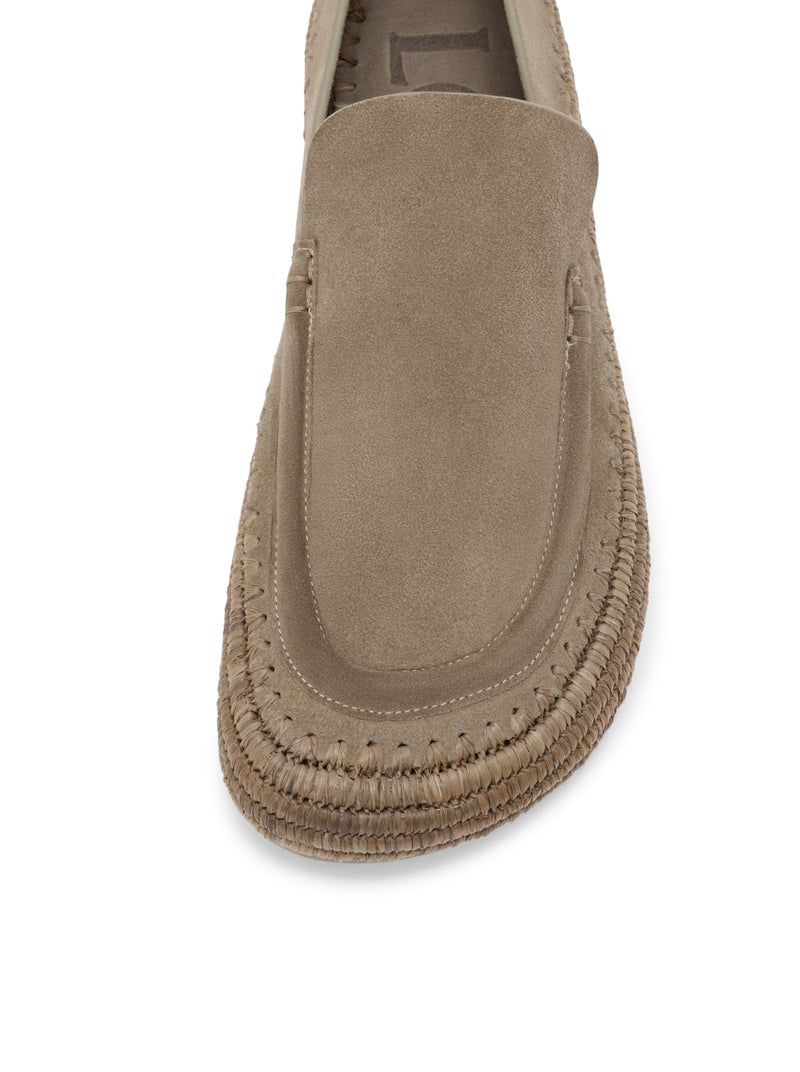 Loewe Men Loewe X Paula`S Ibiza Men Rio Suede And Raffia Loafers LOEWE