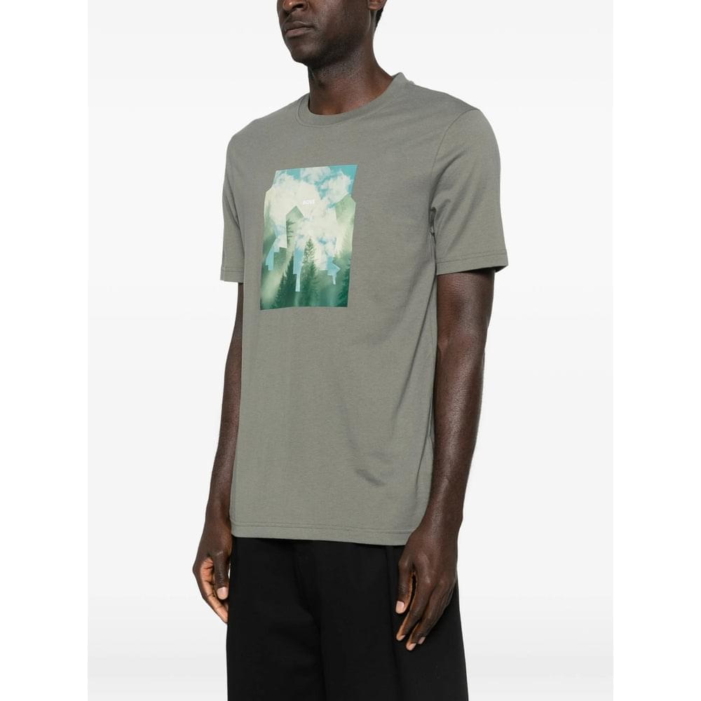Boss Grey T-Shirts & Vests - T-Shirts Men BOSS