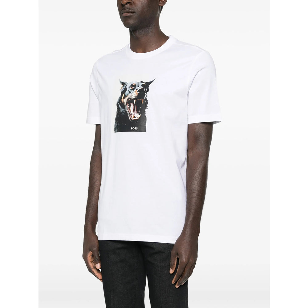 Boss White T-Shirts & Vests - T-Shirts Men BOSS