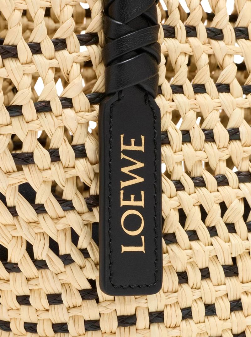Loewe X Paula`S Ibiza Women Small Woven Basket Made Of Iraca Palm And Calfskin LOEWE