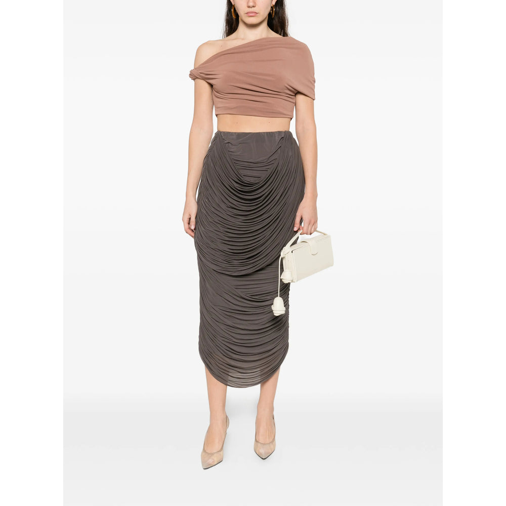Magda Butrym Brown Skirts - Asymmetric & Draped Skirts Women MAGDA BUTRYM
