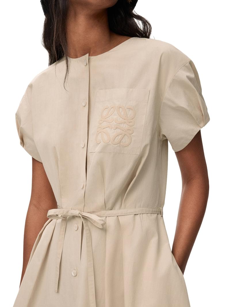 Loewe X Paula`S Ibiza Women Cotton Poplin Chemisier With Anagram Embroidery LOEWE
