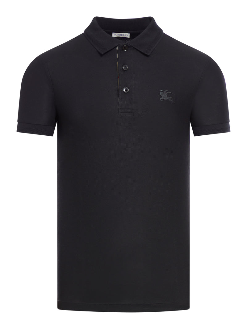 Burberry Men Cotton Polo Shirt With Embroidered Ekd Logo BURBERRY