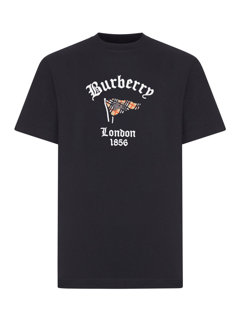 Burberry Men Cotton T-Shirt With Front Logo BURBERRY