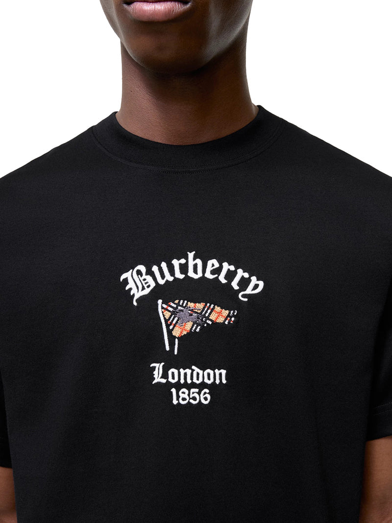 Burberry Men Cotton T-Shirt With Front Logo BURBERRY