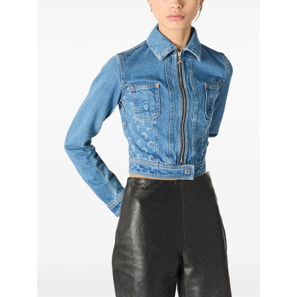 Marine Serre Blue Jackets - Denim Jackets Women MARINE SERRE