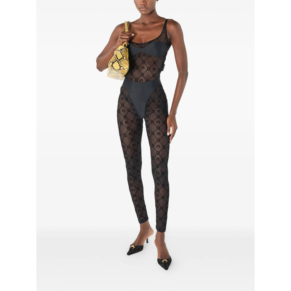 Marine Serre Black All In One - Jumpsuits Women MARINE SERRE
