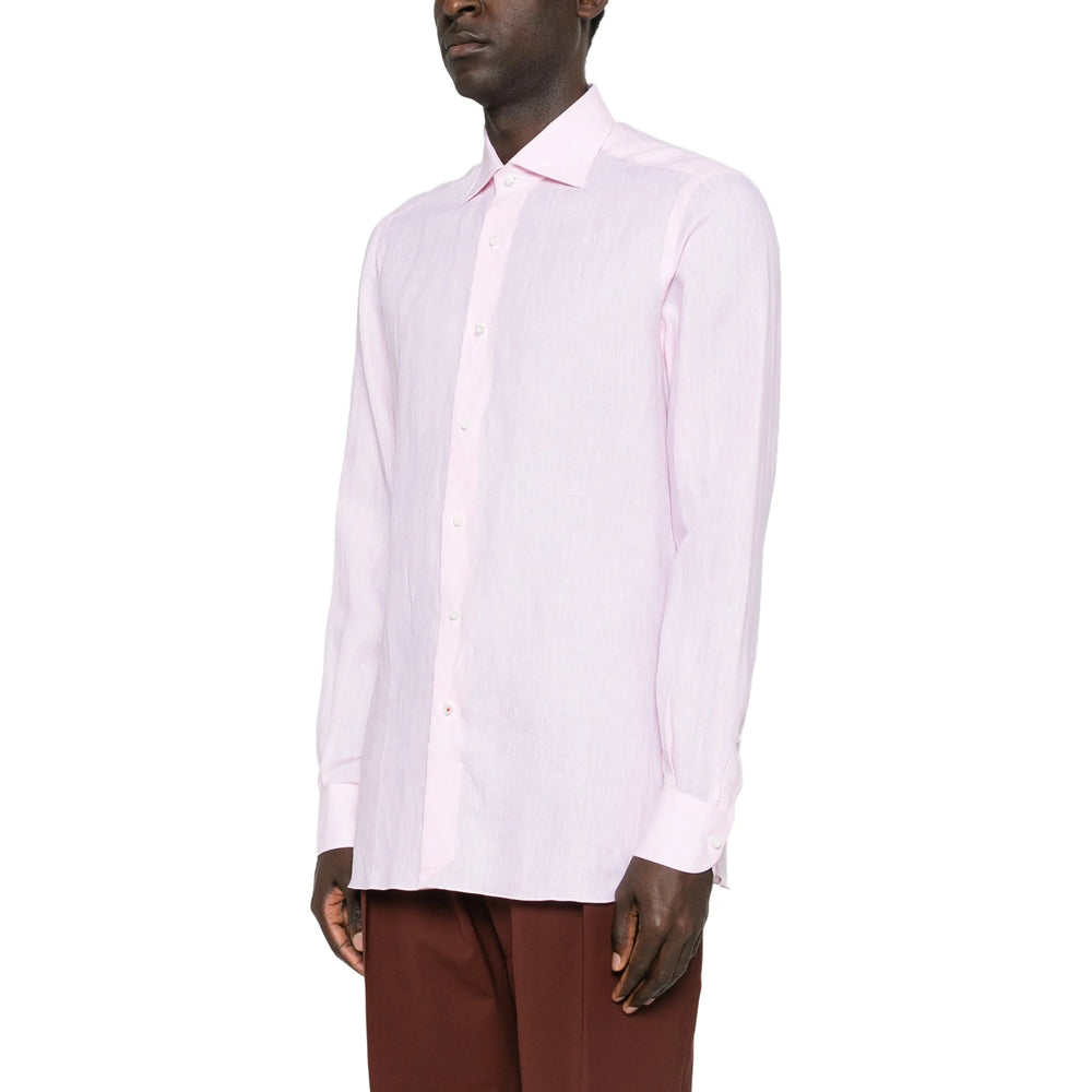 Isaia Pink Shirts Men ISAIA