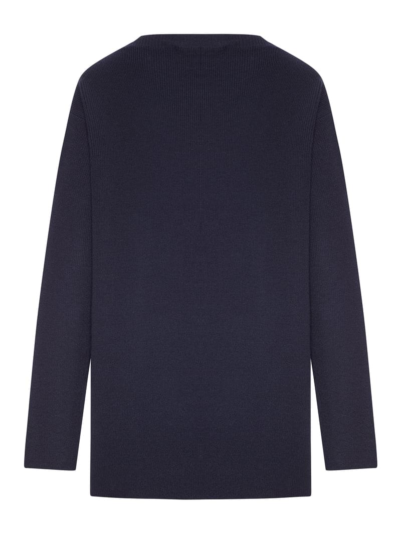 Miu Miu Women Oversized Ribbed Knit Sweater With Logo MIU MIU