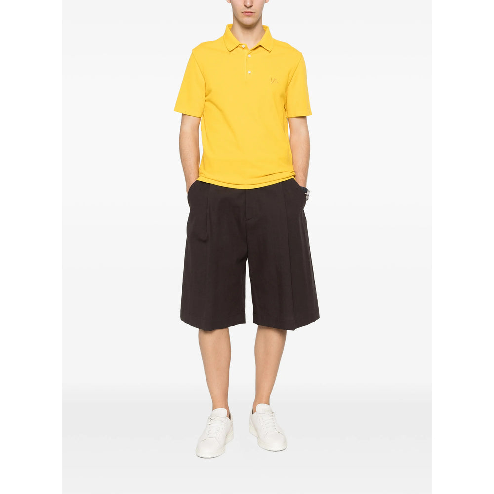 Isaia Yellow Polo Shirts Men ISAIA