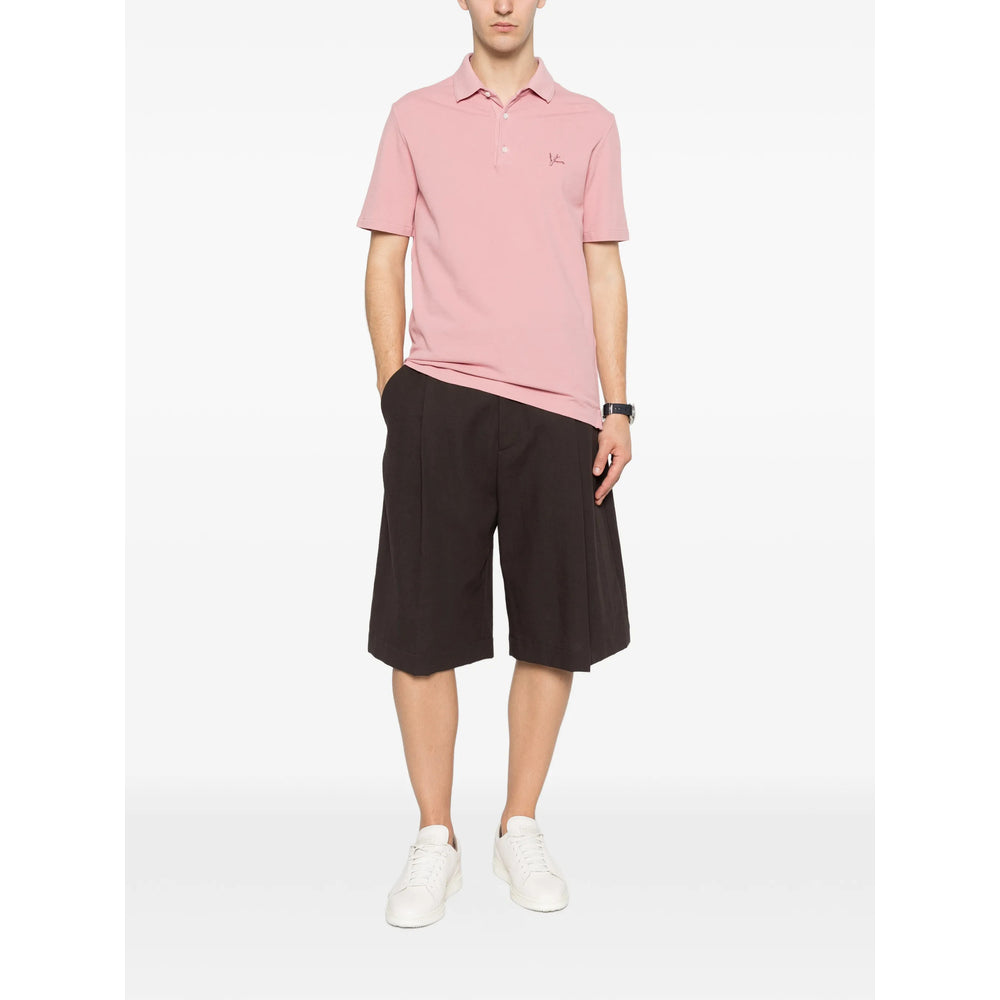 Isaia Pink Polo Shirts Men ISAIA