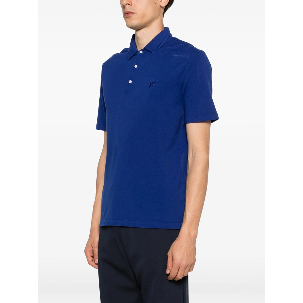 Isaia Blue Polo Shirts Men ISAIA