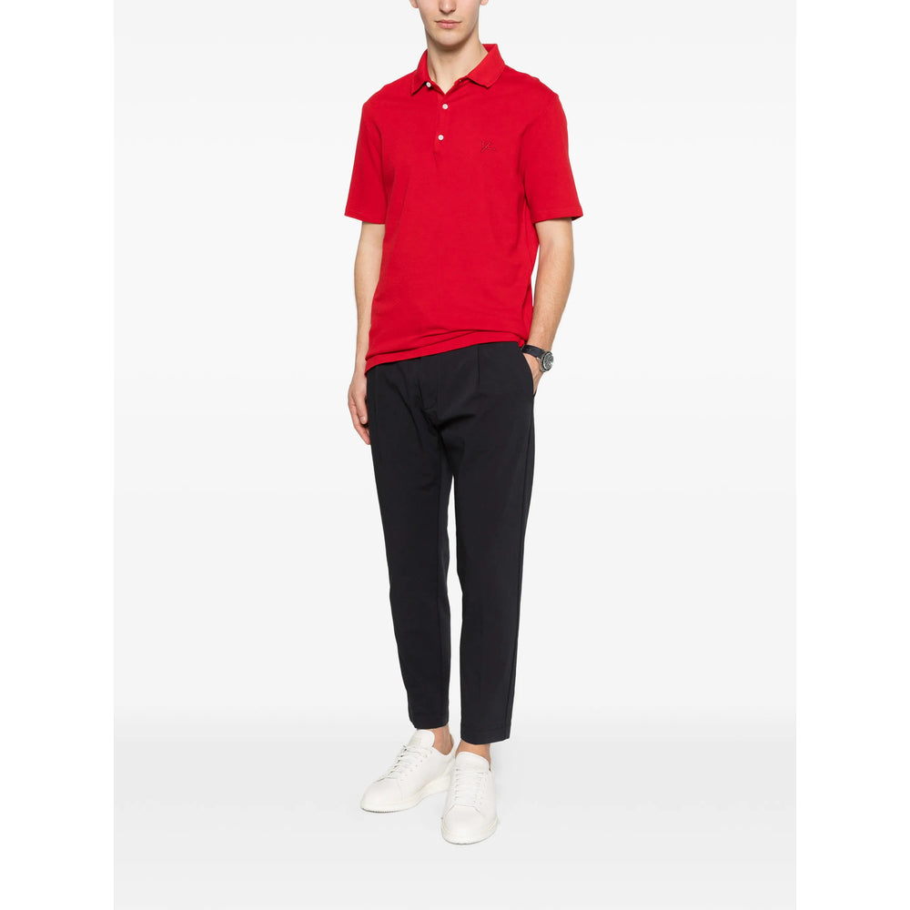 Isaia Red Polo Shirts Men ISAIA